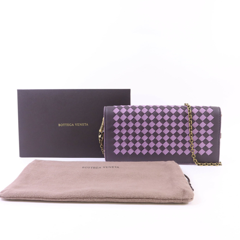 BOTTEGA VENETA 牛皮皮革Intrecciato Chain鏈帶肩背袋-15