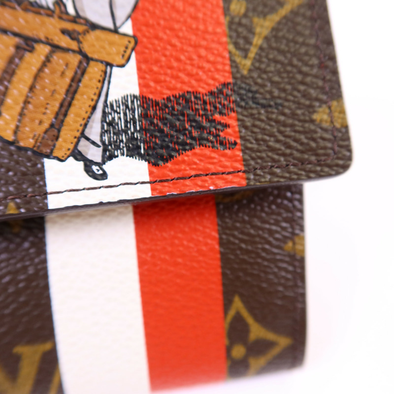 LOUIS VUITTON Monogram Groom Portrfeuille Sarah金扣長錢包-15
