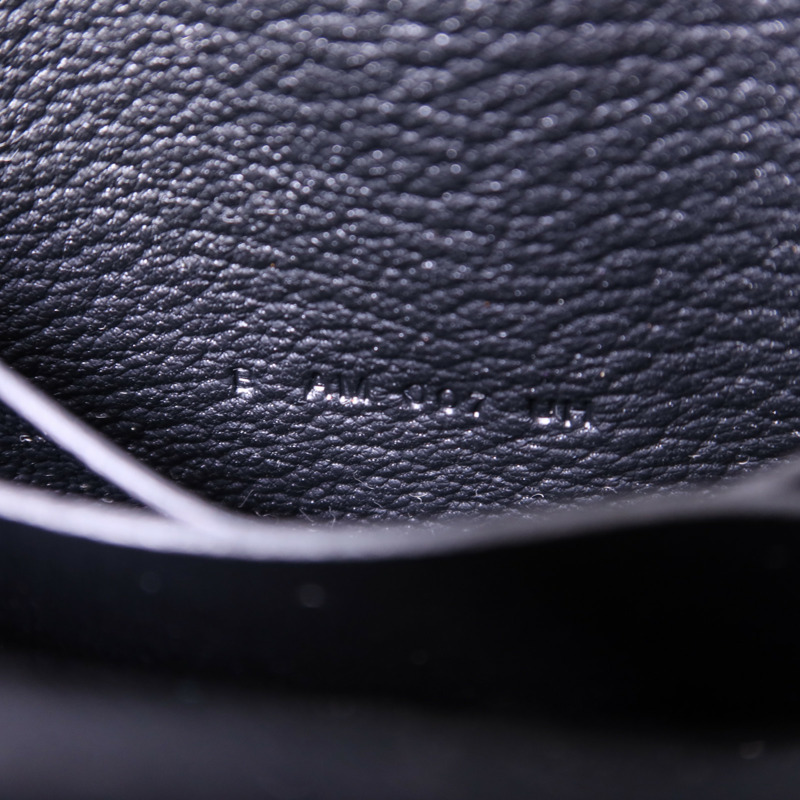 HERMES Chevre皮革Roulis Slim Wallet金扣錢包Noir-8