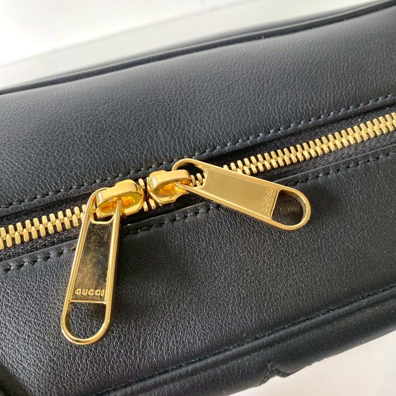 Gucci GG STARS系列 黑色 方型箱包 斜背包 牛皮 626363-8