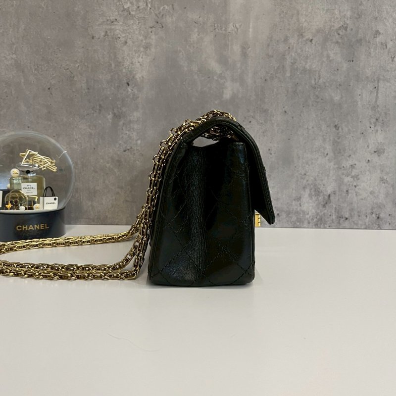 Chanel 2.55 mini 黑金 牛皮-2