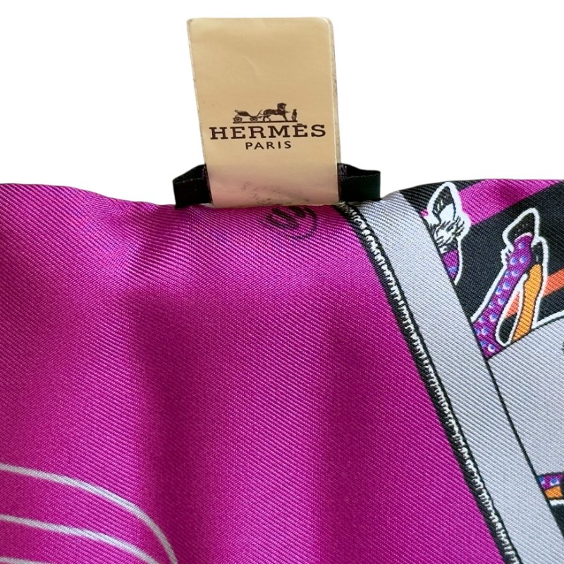 HERMES Carré en Carrés Maxi Twilly 長絲巾-10