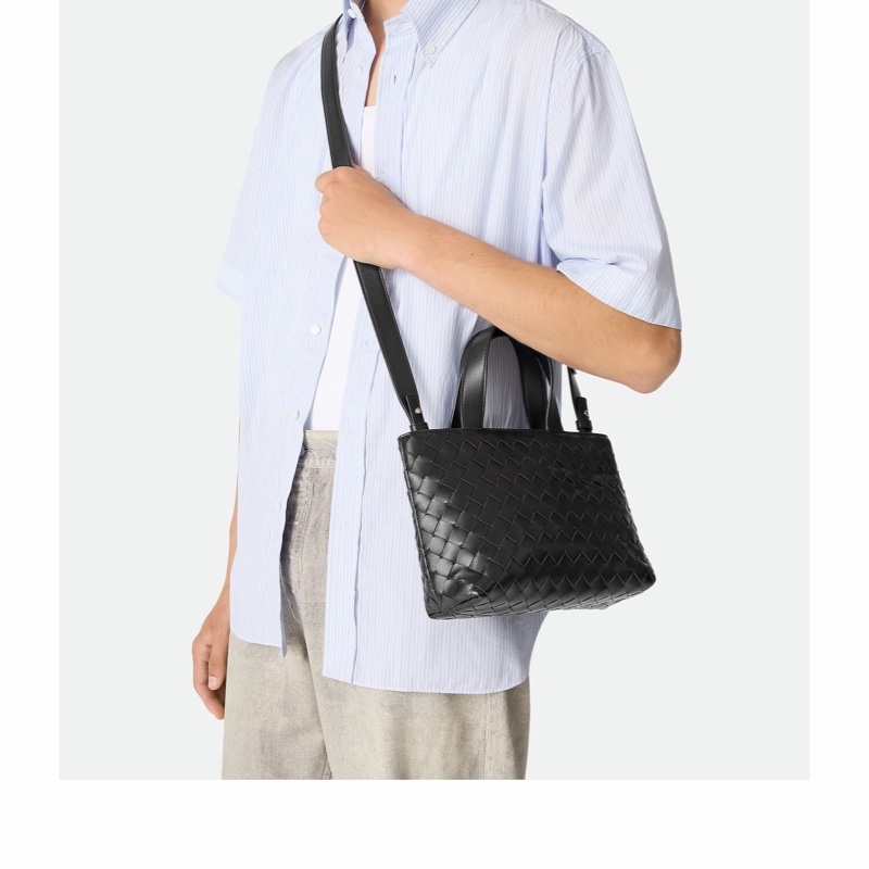 新款Bottega Veneta 男士 迷你Intrecciato編織拉鍊托特包均碼碼小號、27cm*10cm*18cm-4