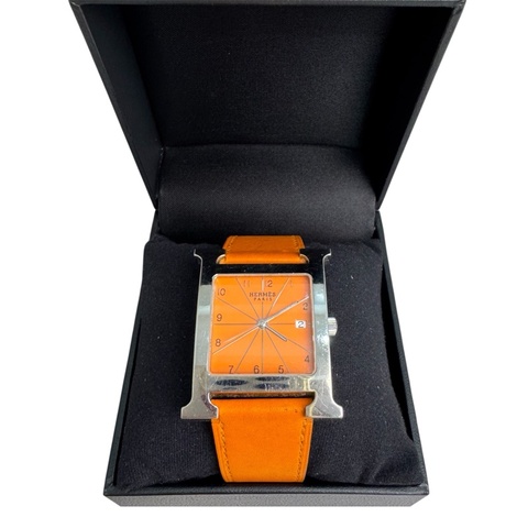 Hermès 橙色腕錶