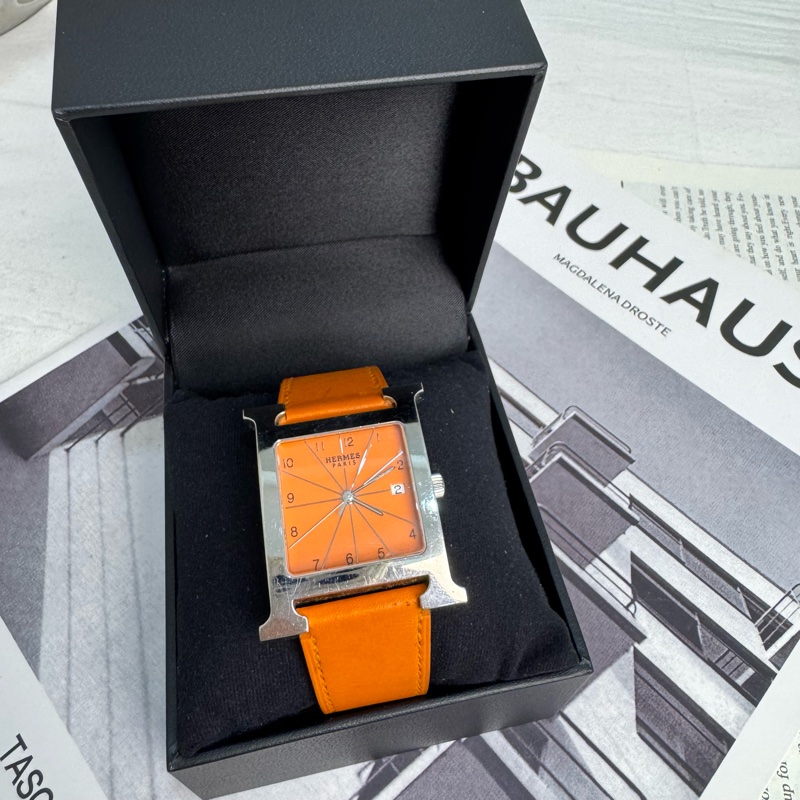 Hermès 橙色腕錶-1