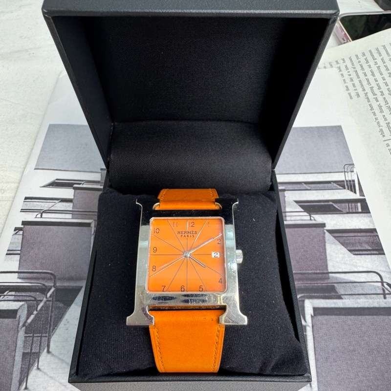 Hermès 橙色腕錶-2