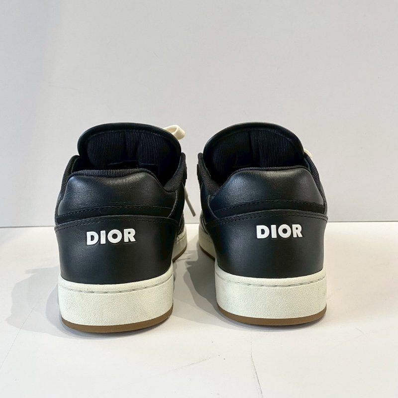 Dior B27 Uptown 緹花 黑色光滑 小牛皮 低筒 39號 運動鞋-2