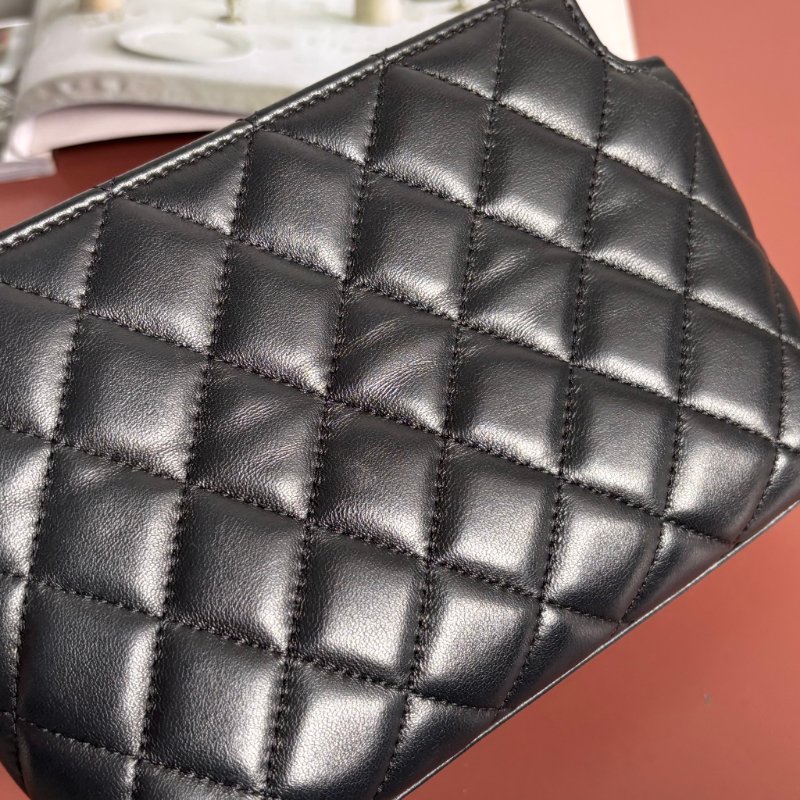 ::CHANEL:: AP3429 黑色經典菱格紋皮革金獅頭吊飾肩背包 鏈包 肩背鏈包 手提包-14