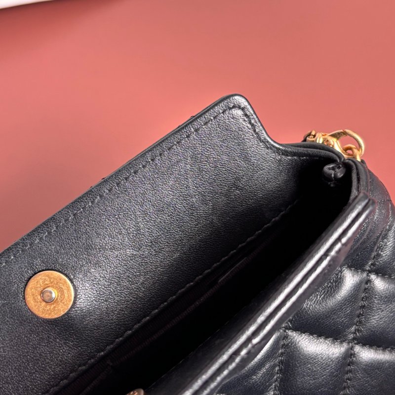 ::CHANEL:: AP3429 黑色經典菱格紋皮革金獅頭吊飾肩背包 鏈包 肩背鏈包 手提包-34