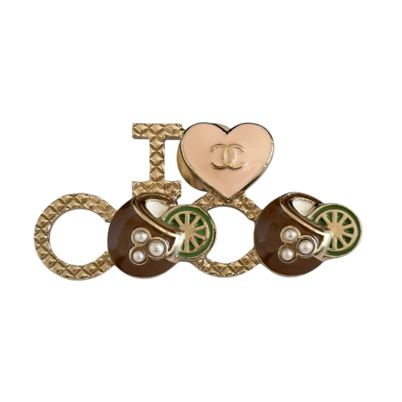 CHANEL I 💗 COCO 愛心 胸針-0
