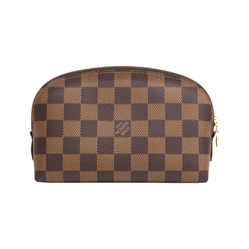棕色 棋盤格帆布 Pochette Cosmetique PM 化妝包 手拿包 N47516【LOUIS VUITTON LV 路易威登】 N47516-1