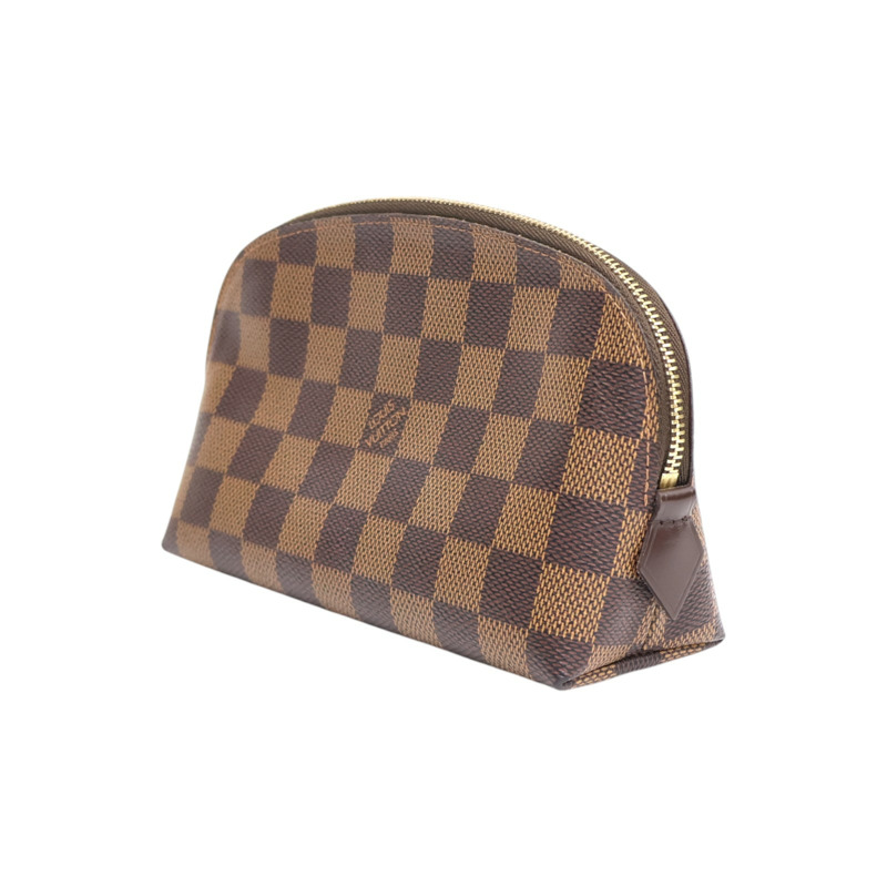 棕色 棋盤格帆布 Pochette Cosmetique PM 化妝包 手拿包 N47516【LOUIS VUITTON LV 路易威登】 N47516-2