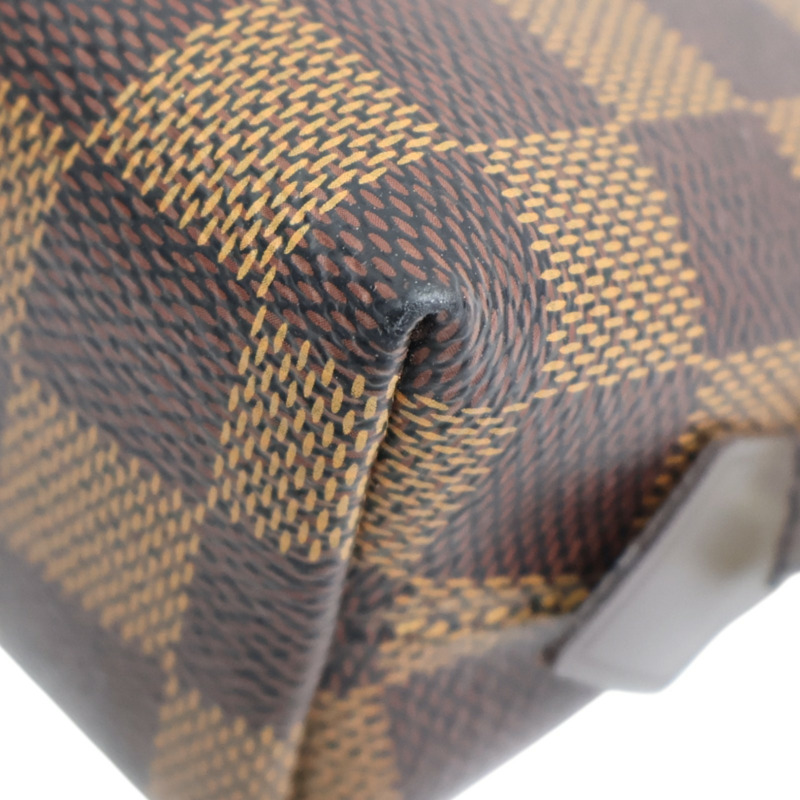 棕色 棋盤格帆布 Pochette Cosmetique PM 化妝包 手拿包 N47516【LOUIS VUITTON LV 路易威登】 N47516-10