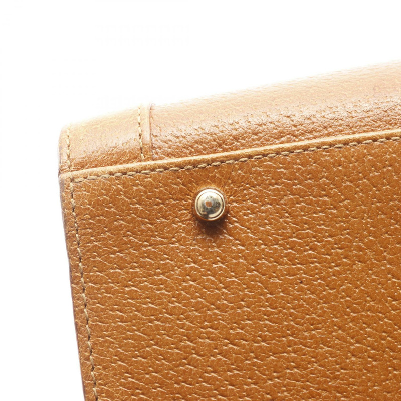 GUCCI 竹節手提包 002 8260 皮革 棕色 二手 女士-7