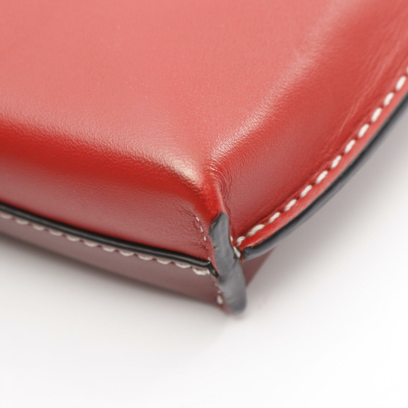 LOEWE GATE POCKET 單肩斜背包 109.30.Z42 皮革 紅棕色 二手 女士-4