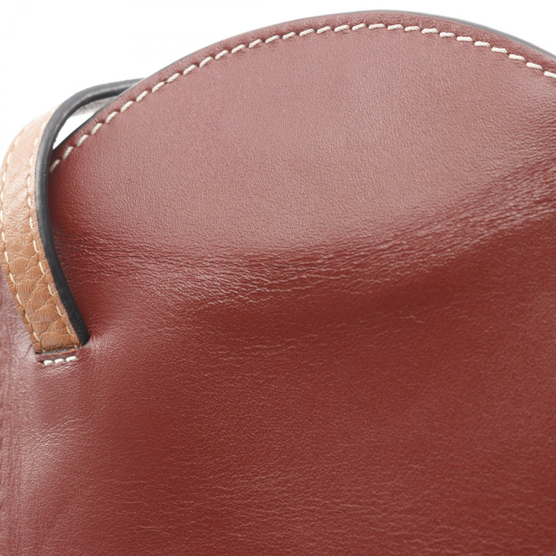 LOEWE GATE POCKET 單肩斜背包 109.30.Z42 皮革 紅棕色 二手 女士-5