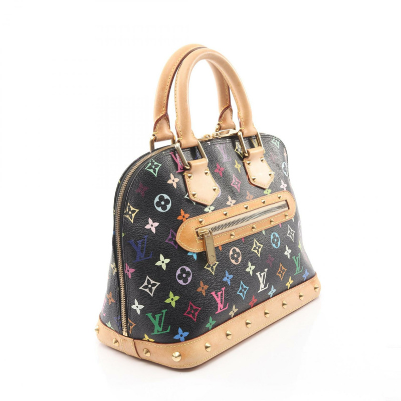 路易威登 Alma 手提包 M92646 Monogram Multicolore 黑色皮革二手 LV-1