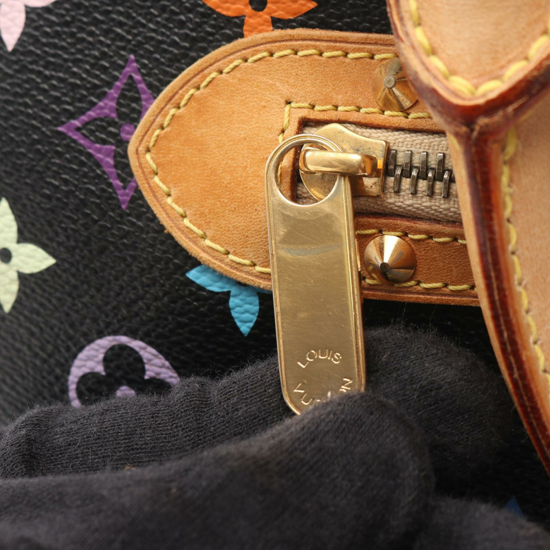 路易威登 Alma 手提包 M92646 Monogram Multicolore 黑色皮革二手 LV-9