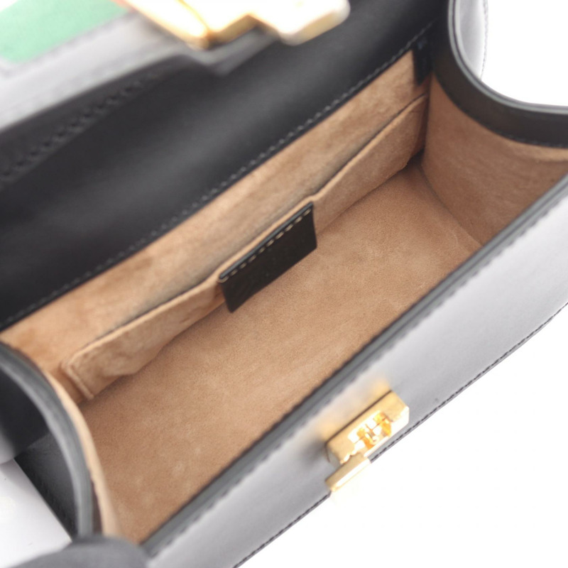 GUCCI Sylvie Sherry Line 斜背包 470270 皮革 黑色 多色 二手-2