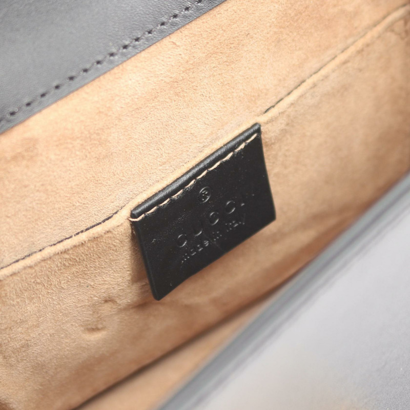 GUCCI Sylvie Sherry Line 斜背包 470270 皮革 黑色 多色 二手-3