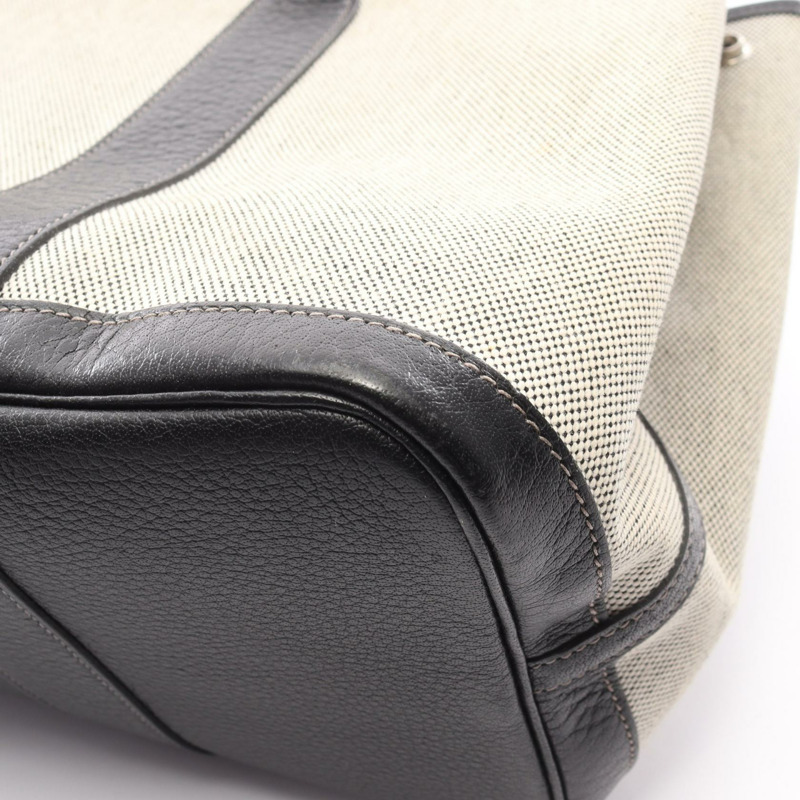 愛馬仕 Garden Party PM 手提包 H Toile H 帆布 Negonda 皮革 米白色二手-8