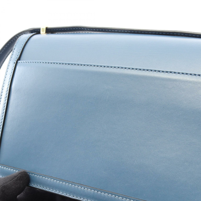 LOEWE Barcelona 斜背單肩包，藍色皮革，二手女款-9