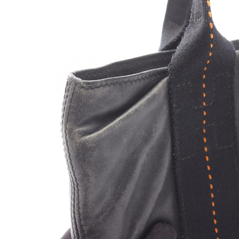 愛馬仕 Caravan Horizontal PM 手提包，黑色橙色真皮，SHW 五金配件，二手女款-9