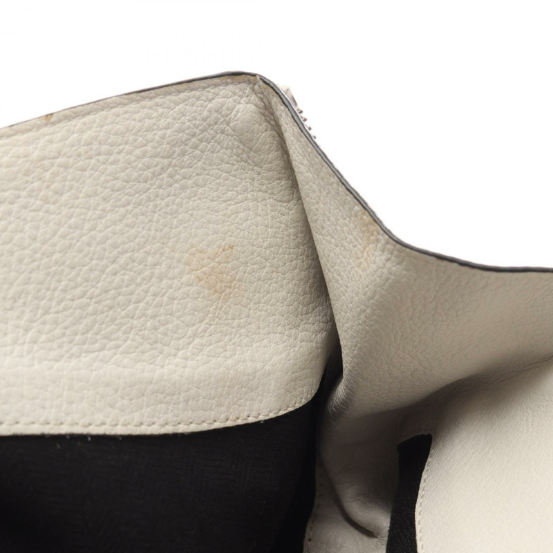 LOEWE Hammock 小號肩斜背包 38730N60 白色皮革 二手 女士-6