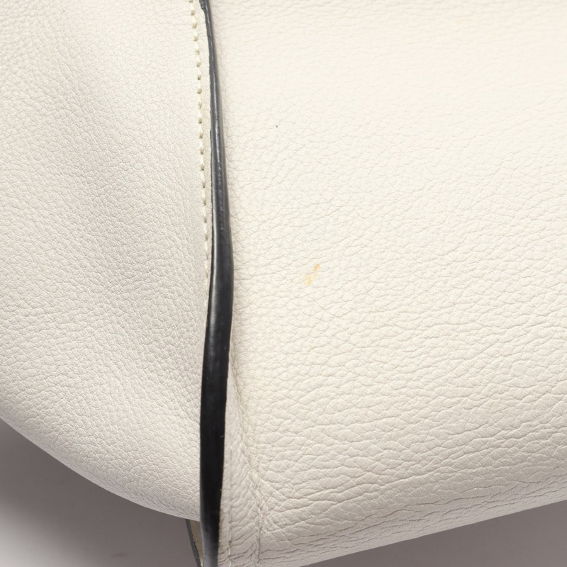 LOEWE Hammock 小號肩斜背包 38730N60 白色皮革 二手 女士-8