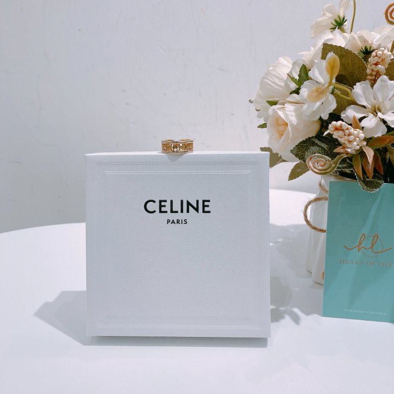 TW4697 Celine 賽琳 思琳 凱旋門鏤空戒指 Multi Ring 50 Size-0