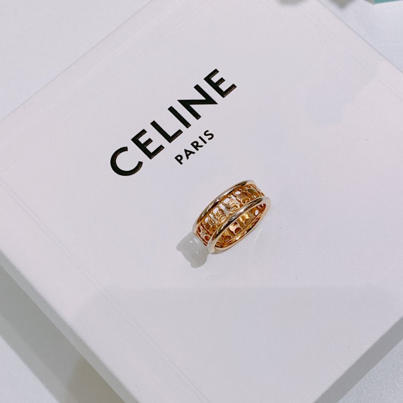TW4697 Celine 賽琳 思琳 凱旋門鏤空戒指 Multi Ring 50 Size-3