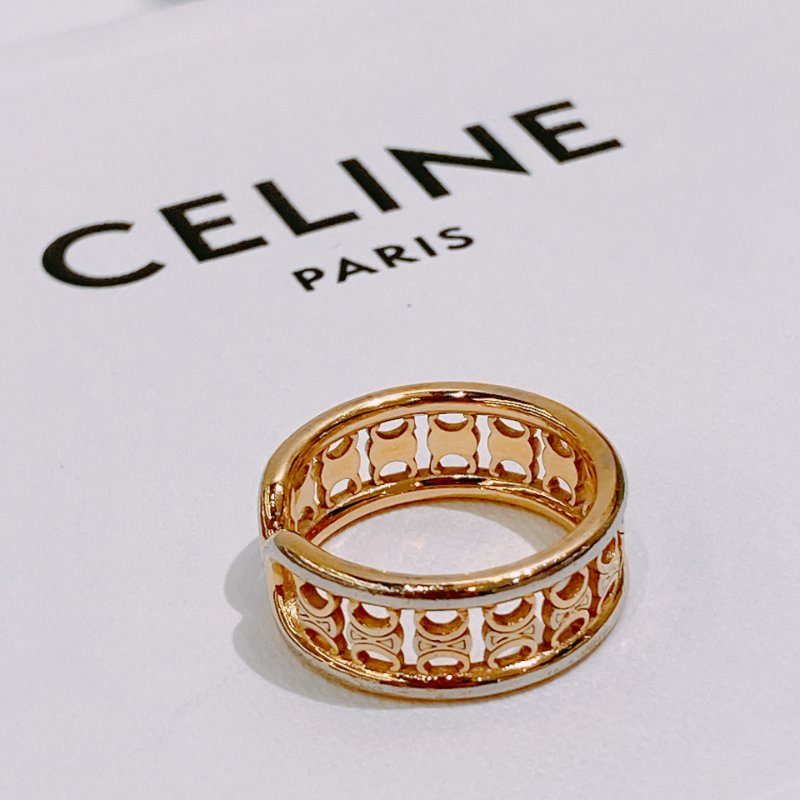 TW4697 Celine 賽琳 思琳 凱旋門鏤空戒指 Multi Ring 50 Size-5