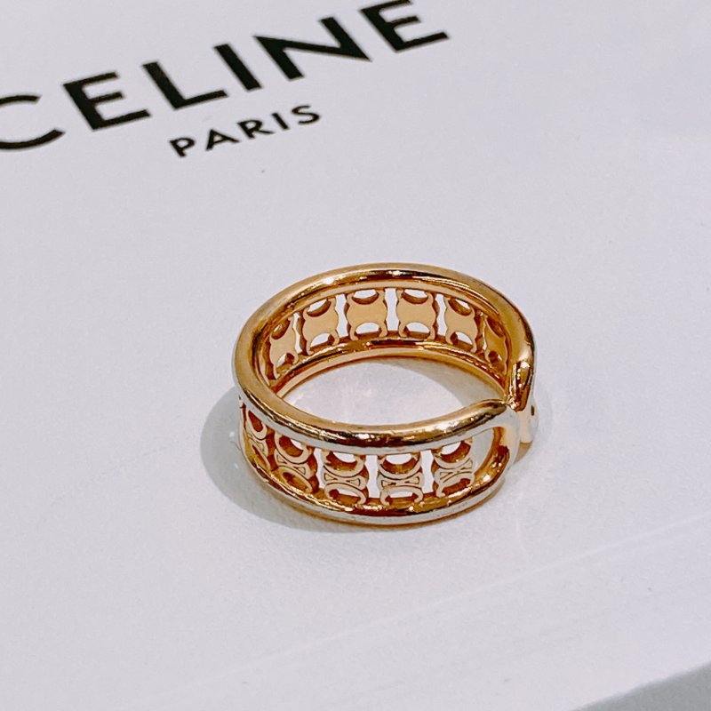 TW4697 Celine 賽琳 思琳 凱旋門鏤空戒指 Multi Ring 50 Size-6
