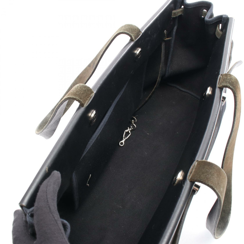 愛馬仕 Herbag Cabas GM 手提包，Toile officier 帆布皮革，黑色 SHW 二手-2