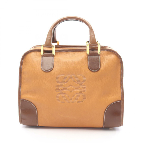 LOEWE Amazona 32 手提包 棕色 皮革 二手 女士