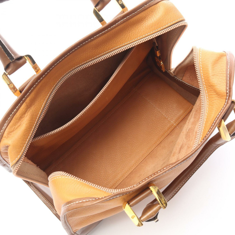 LOEWE Amazona 32 手提包 棕色 皮革 二手 女士-2