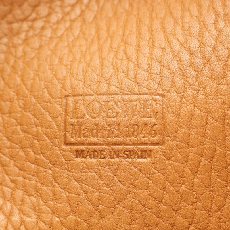 LOEWE Amazona 32 手提包 棕色 皮革 二手 女士-3