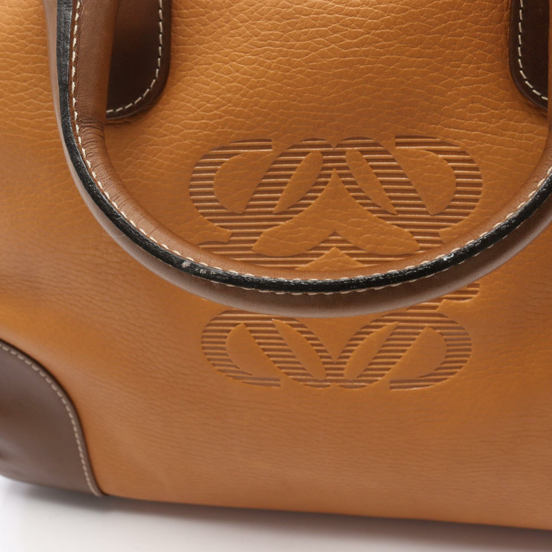 LOEWE Amazona 32 手提包 棕色 皮革 二手 女士-9