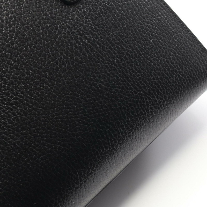 GUCCI Soho Interlocking G 斜背單肩包 607722 黑色皮革 二手-6