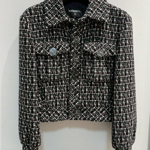 CHANEL 毛尼 針織外套 陳偉霆同款 短版 鈕扣 46號 M9150