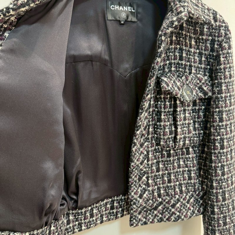 CHANEL 毛尼 針織外套 陳偉霆同款 短版 鈕扣 46號 M9150-4