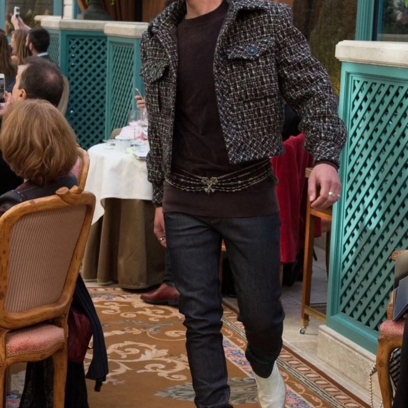 CHANEL 毛尼 針織外套 陳偉霆同款 短版 鈕扣 46號 M9150-8