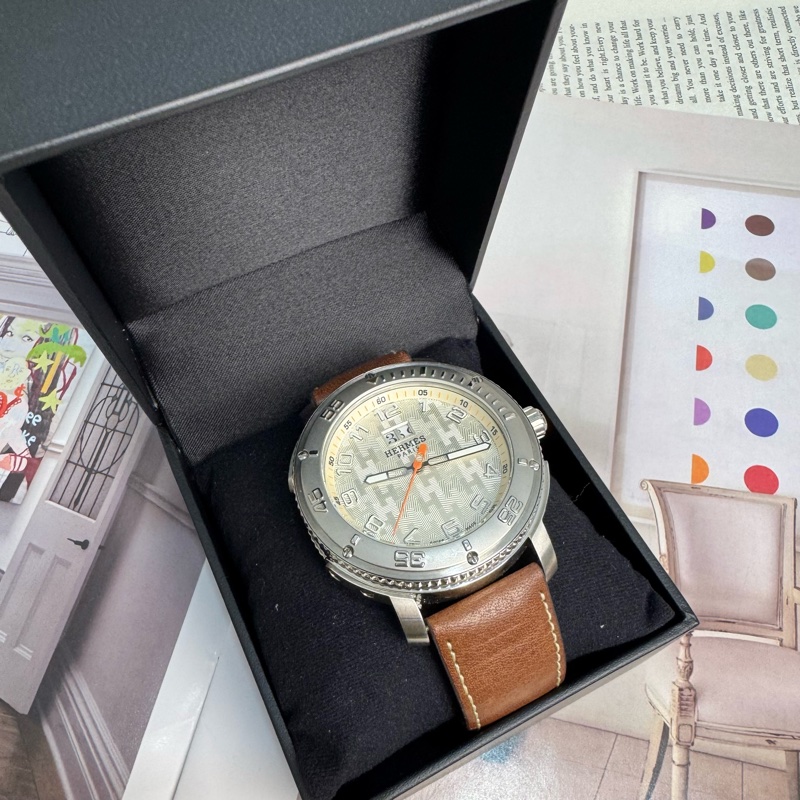 Hermès 橙色腕錶-2