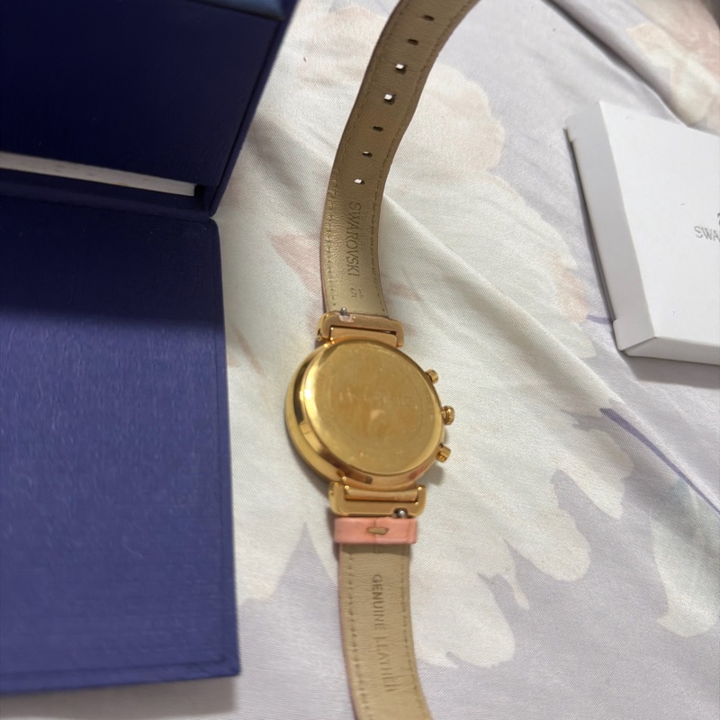 施華洛世奇粉紅色鑽錶-12