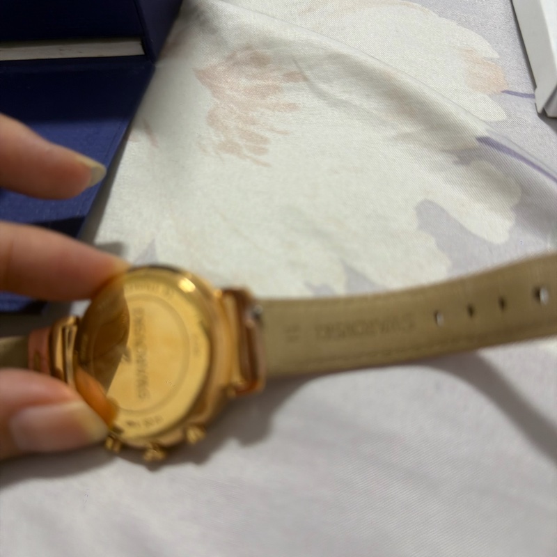 施華洛世奇粉紅色鑽錶-13