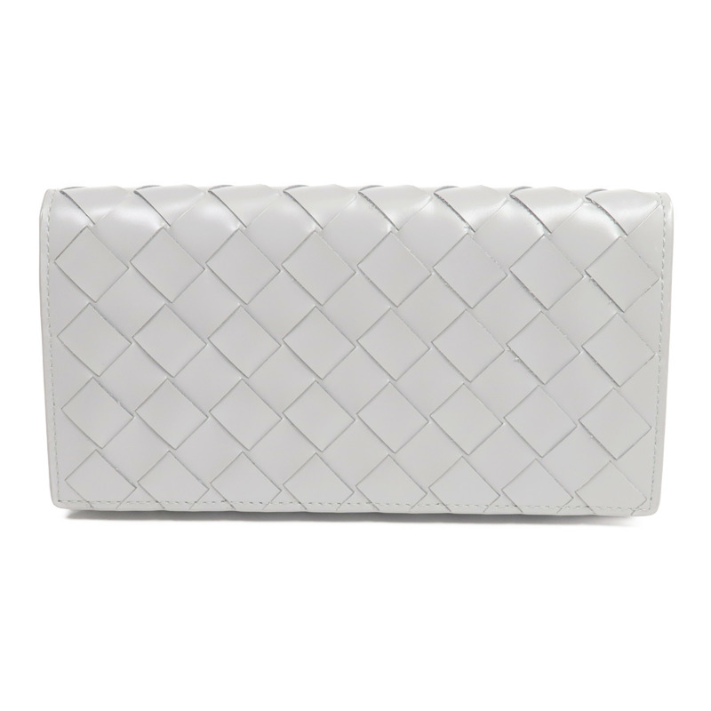 BOTTEGA VENETA 織紋皮革Long Wallet金扣長錢包-0