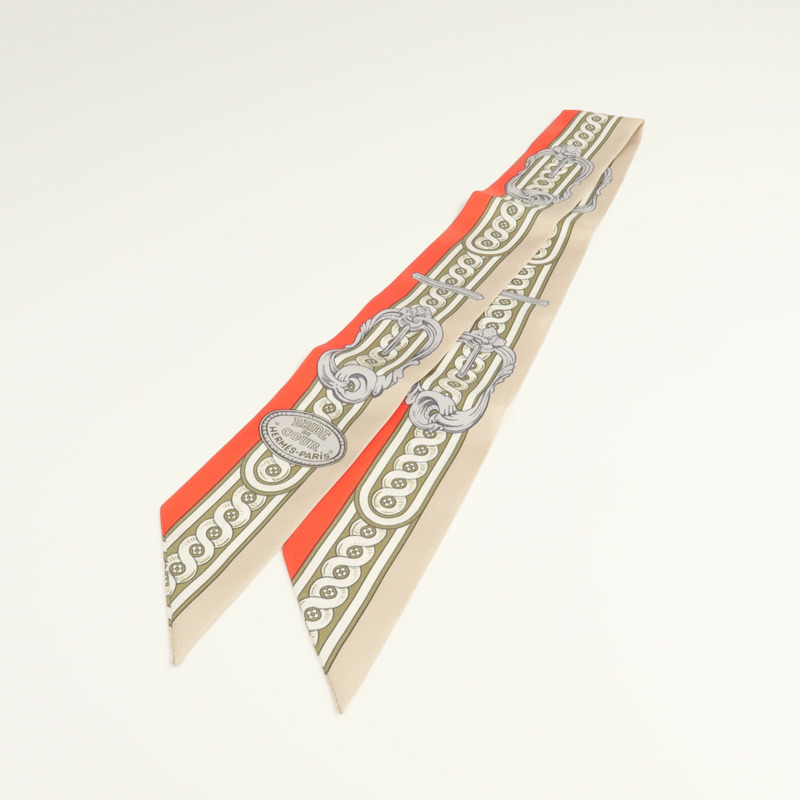 HERMES 絲質Twilly絲巾-1