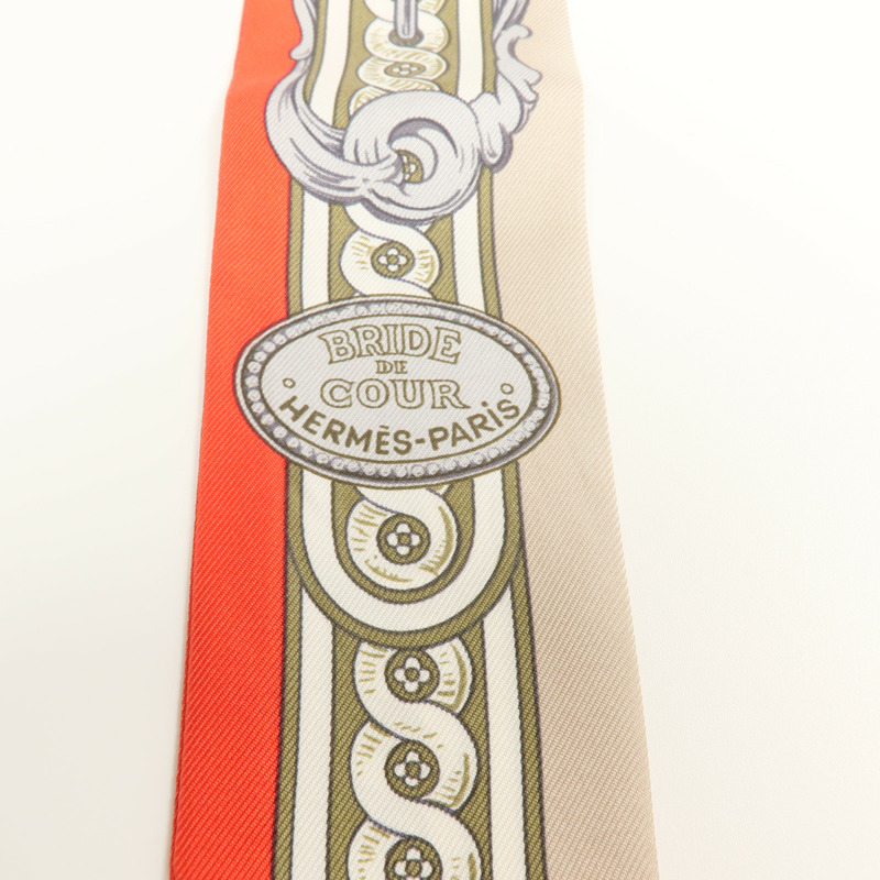 HERMES 絲質Twilly絲巾-4