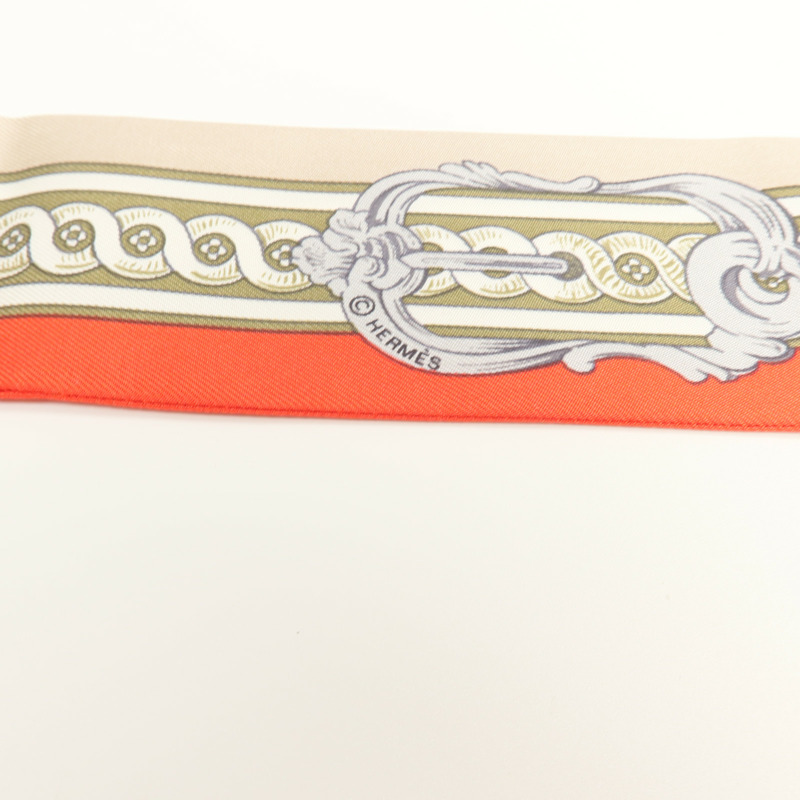 HERMES 絲質Twilly絲巾-5