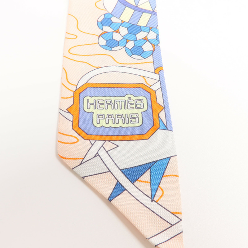 HERMES 絲質Twilly絲巾-4